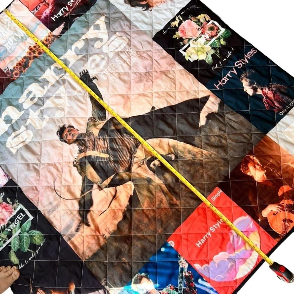 Harry Styles Quilted Throw Blanket